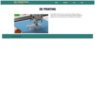 3D Printing Website home page